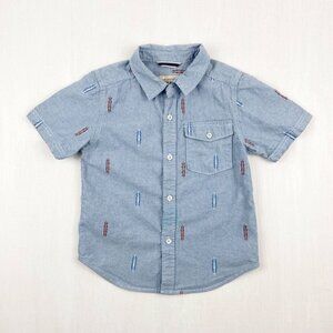 Lucky Brand Embroidered Chambray Button Down Shirt 4/5